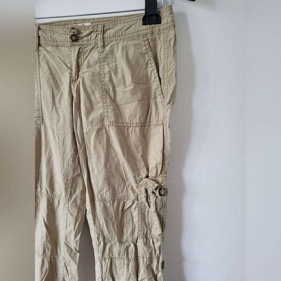 So Y2K Cargo Pants Tan Brown Utility Gorpcore 90s Baggy Grunge Outdoor Low Rise - Picture 3 of 9
